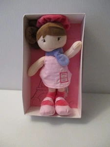 Camille Doudou et Compagnie Paris Girl Doll Plush Brown Hair Freckles 12” MINT - Picture 1 of 3