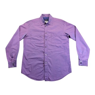 Jeans VERSACE de Colección Alta Costura Iridiscente Púrpura Seda Para Hombres Medusa Metal Tachuelas Medianas Foto 1 de 4