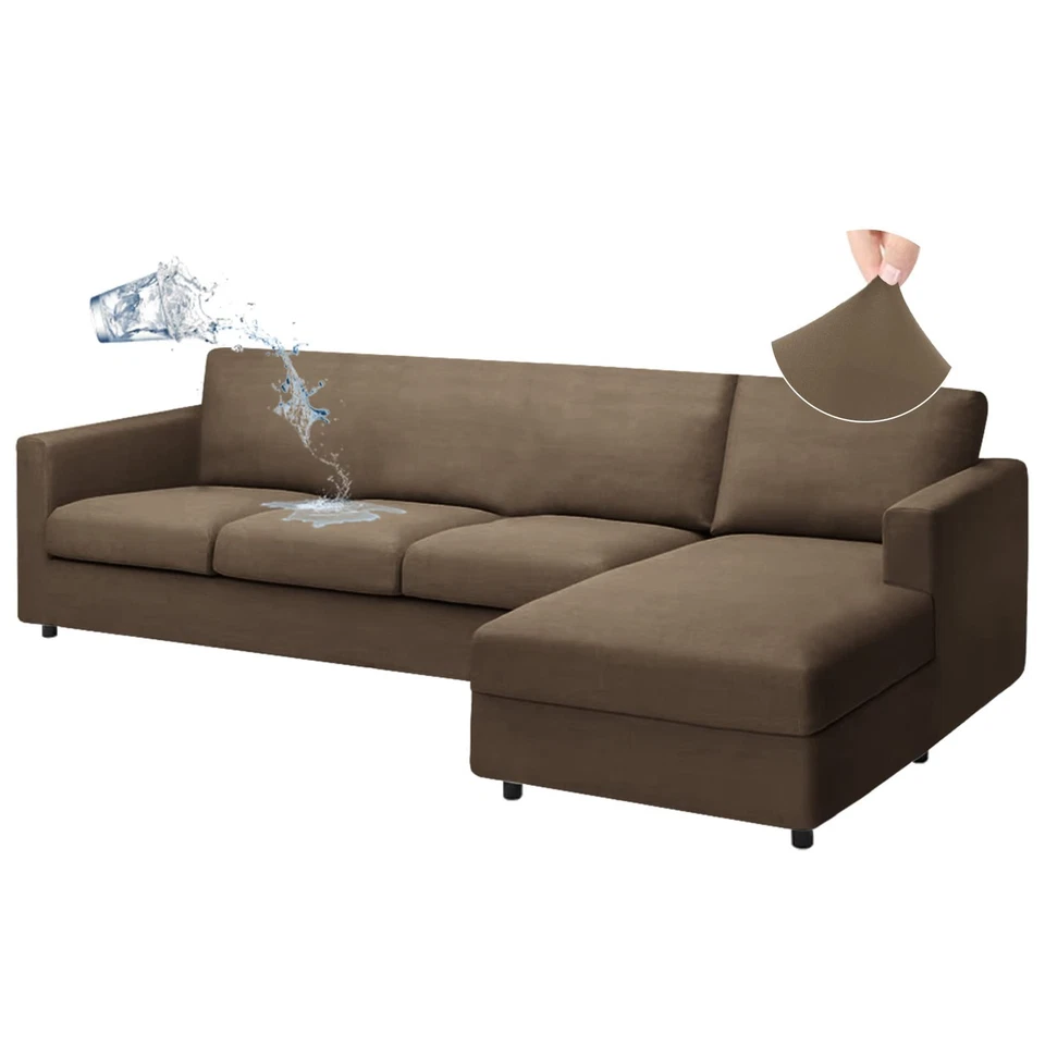 Fundas de sofá seccionales de 6 piezas en forma de L para sala de estar resistente al agua... Foto 1 de 4