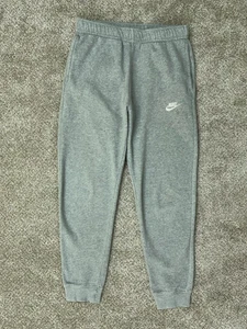 Nike Sweatpants Men's Small Gray Joggers Sportswear Gray Club Fleece Swoosh - Picture 1 of 16