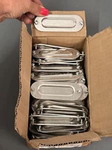 (CASE OF 50) Red Dot 1/2" Stamped Conduit Body Cover Use W/ Series A & B # SCV-1 - Picture 1 of 7