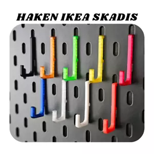 5x Haken passend für Ikea Skadis Lochwand - verschiedene Farbe verfügbar - Bild 1 von 4