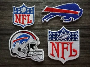 4 pcs Patch Team BUFFALO BILLS Football Embroidered Iron or Sew on Shirt Hat Bag - Picture 1 of 8