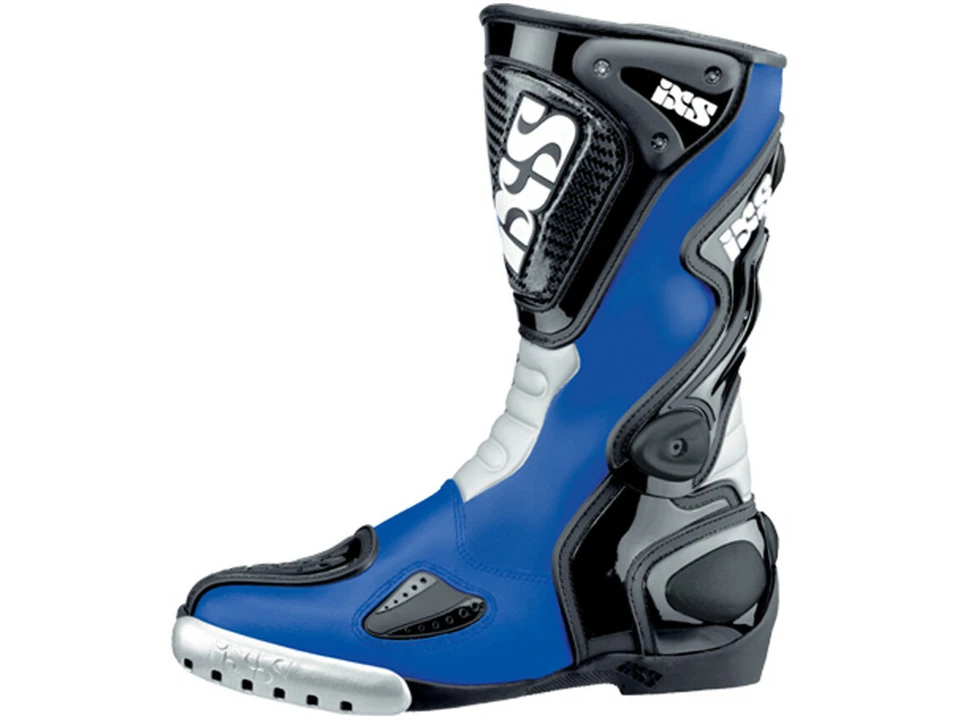 iXS Motorradstiefel Victory | Blau-Schwarz | Racing Stiefel aus Rindsleder - Bild 1 von 1