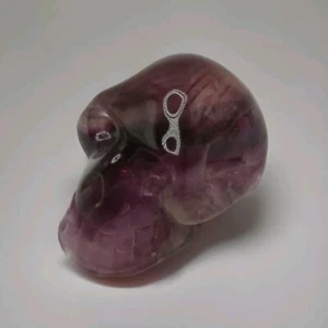 Natural Dream Amethyst Quartz Crystal Skull Carved Stone Skeleton Healing Reiki - Picture 1 of 4