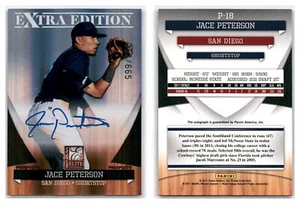 2011 Donruss Elite Extra Prospects Auto P-18 Jace Peterson /665 Padres - Picture 1 of 1