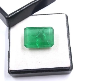 Cambodia 18.85 Ct Certified Green Emerald Veterans Day Superb Cut Gemstone SU731 - Picture 1 of 6