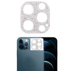 Glitzer Strass Schutzhülle Objektiv Schutz für iPhone 12 Pro Max - silber