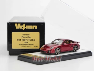 Make Up 1:43 Porsche 911(997) Turbo 2006 Resin Car Model Metal Diecast Gifts Red - Foto 1 di 10