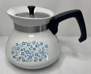 Teiera Blue Heather Corning Ware 6 tazze P-104 - Foto 1 di 13