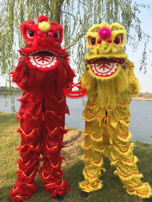 Tradicional Chino Adulto Solo León Danza Navidad Disfraz Festival Danza del León Foto 1 de 4