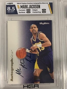 1996-97 Skybox Premium Autographics Black Ink Mark Jackson HGA 8.5 - Picture 1 of 1