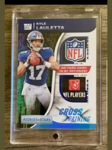 2018 Rookies and Stars Cross Training Kyle Lauletta TRUE 1/1 NFL SHIELD GIANTS - Picture 1 of 1