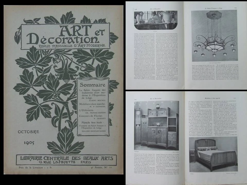 ART ET DECORATION OCTOBRE 1905 - GALLEREY, JALLOT, ORFEVRERIE, EXPOSITION LIEGE - Photo 1/1