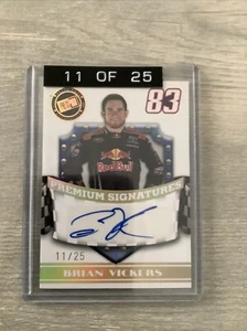 2009 Press Pass Premium BRIAN VICKERS Premium Signatures Auto NASCAR 11/25 - Picture 1 of 3