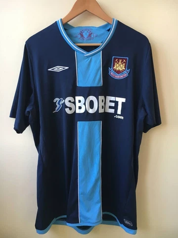 West Ham United 2009 2010 Umbro Away football shirt soccer jersey. Size XL Cover