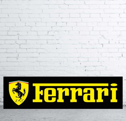 Ferrari Advertising Porcelain Enamel Heavy Metal Sign 36 Inches  Double Side - Image 1 of 2