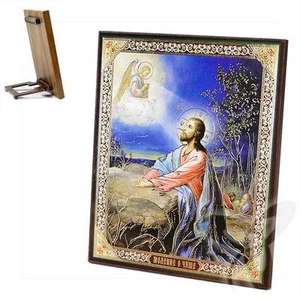 Ikone Christus auf dem Ölbeg Holz 15x18Моление о Чаше икона - Picture 1 of 1