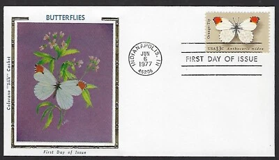 1712-15 Set of 4 Colorano "Silk" Cachet FDC's -  Butterflies - Image 1 of 4