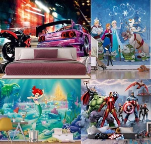 Papel pintado fotográfico dormitorio infantil 141x106 pulgadas Marvel Avengers Disney Princess Cars - Imagen 1 de 103