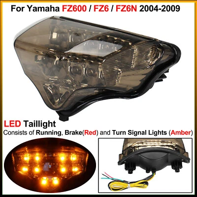 Luz trasera integrada LED 12V con señales de giro, para Yamaha FZ600/FZ6/FZ6N 2004-2009 Foto 1 de 4