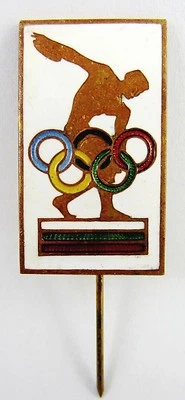 Tokyo Japan 1964 Official Olympic Pin Badge NOC Bulgaria Olympic Committee Rare - Image 1 of 4
