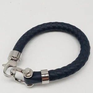 OMEGA Bracelet Navy S Leather Fashion Accessories Men's No Box Used from Japan  - Picture 1 of 13
