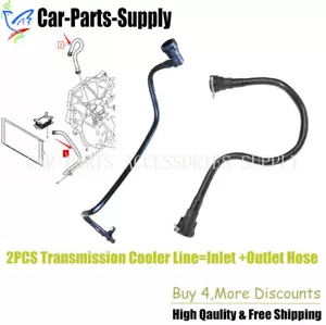 2Pcs Transmission Outlet +Inlet Oil Hose For 2004-2013 VOLVO C30 C70 S40 V50 - Picture 1 of 6