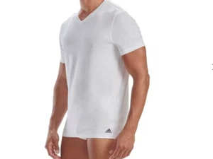 adidas Mens Active Flex Cotton V Neck T-Shirt Slim Fit V-Neck Moisture wicking - Picture 1 of 2