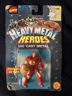 1997 Marvel Comics Toy Biz Heavy Metal Heroes Iron Man Die Cast Figure New - Image 1 of 3