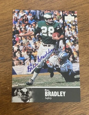 1997 Upper Deck NFL Legends - Autographs Bill Bradley #AL-43 (AU) Signed Eagles - Image 1 of 2
