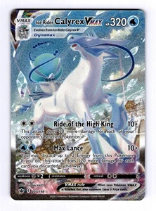 Ice Rider Calyrex VMAX (A Chilling Reign #203 (2021) Holograma Secreto Raro Casi Nuevo Pokémon - Imagen 1 de 2