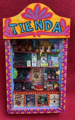 Mexican Fine Folk Art Miniature Tienda Store Scene By Horacio Gavito Pérez - Image 1 of 4