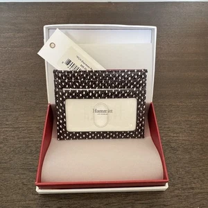 Hammitt PCH Espresso Reserve Card Holder Leather Unisex Red Lining Credit Cards - Picture 1 of 13