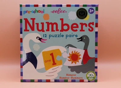 Used Eeboo Numbers Puzzle 12 Puzzle Pairs Ages 3+  - Image 1 of 4