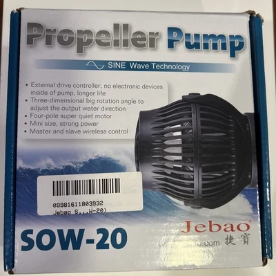 SOW-20 Pump Nano Reef Aquarium Wavemaker & Controller Adj Fr 1700-20000 - Jebao - Image 1 of 4