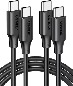 UGREEN USB C to USB C Charger Cable 100W 2 Pack USB C Fast Charge iPhone 16 Pro - Picture 1 of 8
