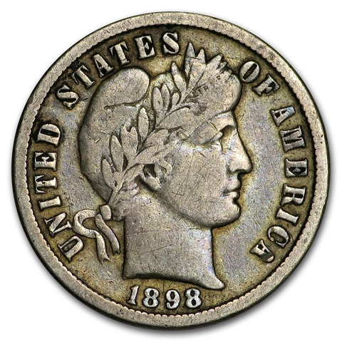 1898-O Barber Dime Fine - SKU#178718 Cover