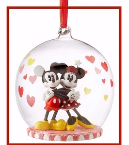DISNEY SKETCHBOOK COLLECTION 2018 Mickey & Minnie Mouse Glass Globe Ornament - Picture 1 of 1
