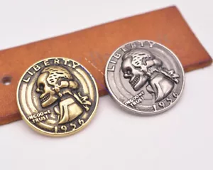 10x Hobo de plata occidental Hobo Níquel Calavera Silla Cuero Artesanal Cinturón Conchos Tornillador - Imagen 1 de 23