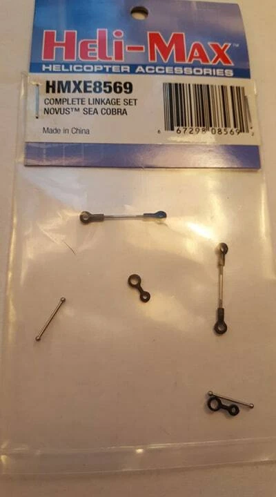HMXE8569 HELI-MAX COMPLETE LINKAGE SET NOVUS SEA COBRA & HMXE7923 - Image 1 of 4