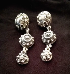 Ausgefallene florale Ohrhänger Sterlingsilber - Bild 1 von 5