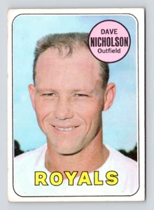 Tarjeta Topps 1969, #298 Dave Nicholson, Kansas City Royals - Imagen 1 de 3