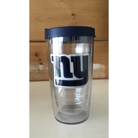 Tervis New York Giants Plastic Tumbler W/ Drinking Lid  NFL 16 Oz EUC Cover