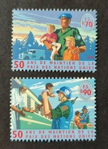 1998 UNITED NATIONS GENEVE SET US PEACE CORPS ARMY SOLDAT VF MNH - Bild 1 von 1
