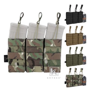 KRYDEX Triple 5.56.223 Custodia Mag Open Top Portariviste Tactiche MOLLE - Foto 1 di 13