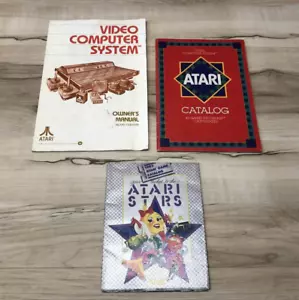 Folletos de catálogo de cartuchos de videojuegos y manuales del propietario ATARI 2600 de colección - Imagen 1 de 4