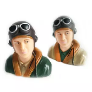 RC 1PC Mode Bust Canopy Pilot Figure 1/6 1/9 Scale For Scale Fix Wing Airplane - Bild 1 von 9