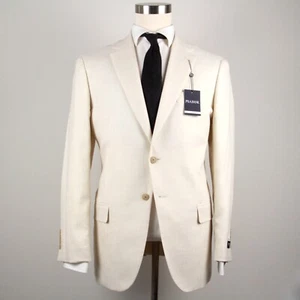44R Jos A Bank Mens Sportcoat Blazer Jacket Tailored Fit Ivory E02186 - Picture 1 of 17