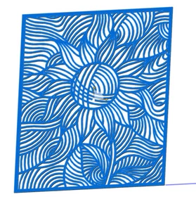 2 DXF cnc file gcode laser cut plasma router art DECO panel FLORAL bouquet 6097 - Picture 1 of 15